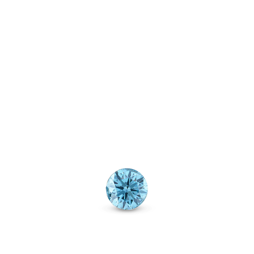 Invisible Set Light Blue Diamond Threaded Stud Earring With Titanium Backing - Image 3