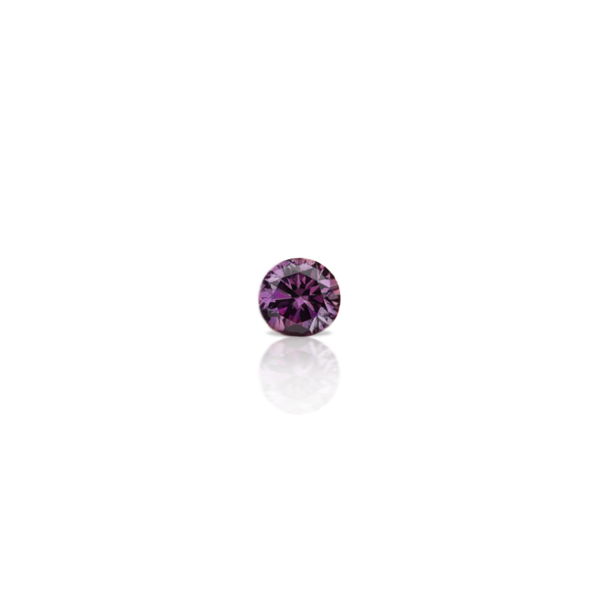 Invisible Set Rose Purple Diamond Threaded Stud Earring With Titanium Backing - Image 10