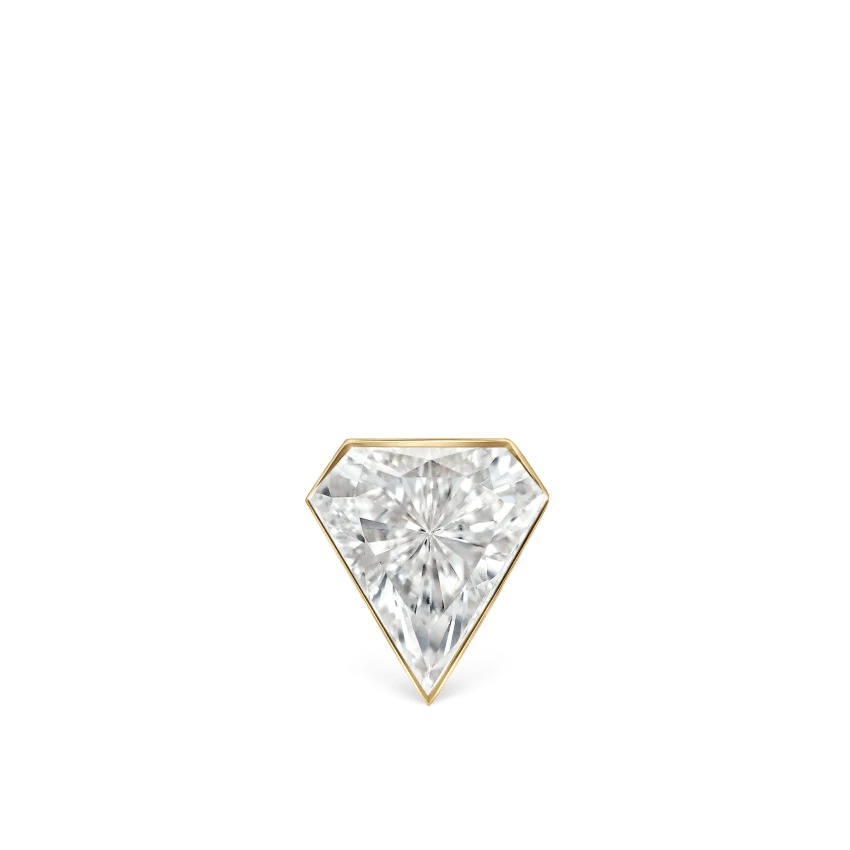 Invisible Set Silhouette Diamond Threaded Stud Earring - Image 7