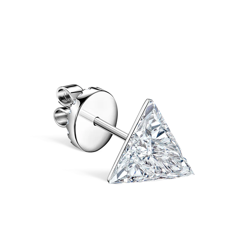Invisible Set Triangle Diamond Stud Earring - Image 23