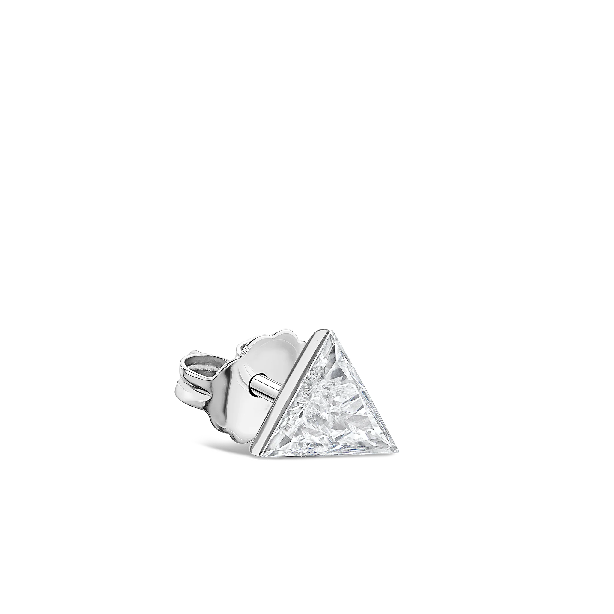 Invisible Set Triangle Diamond Stud Earring - Image 32