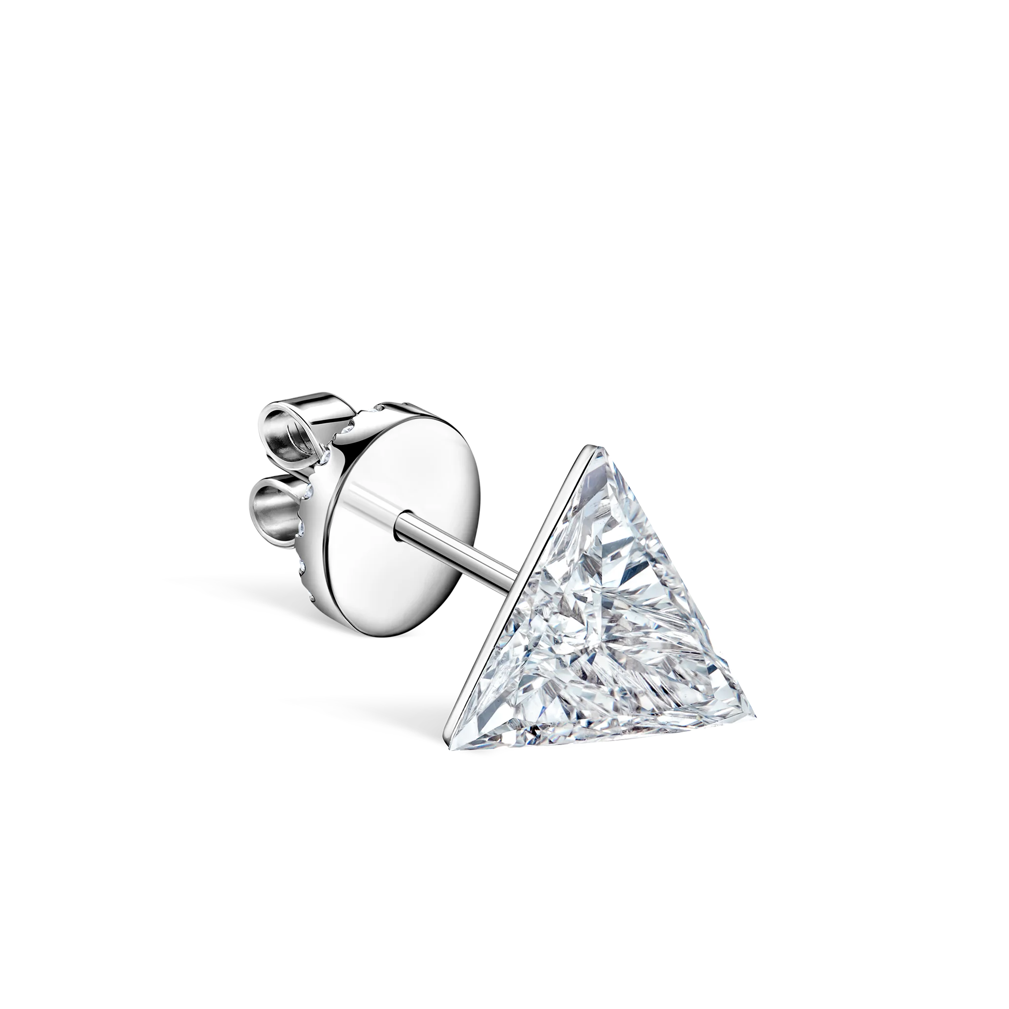 Invisible Set Triangle Diamond Stud Earring - Image 35