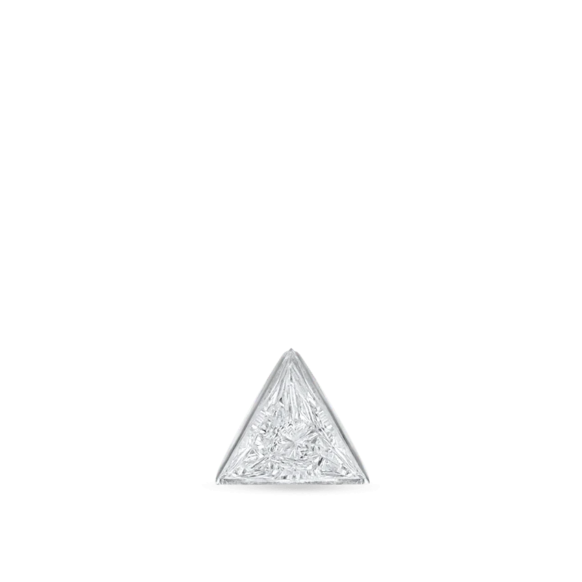 Invisible Set Triangle Diamond Threaded Stud Earring - Image 13