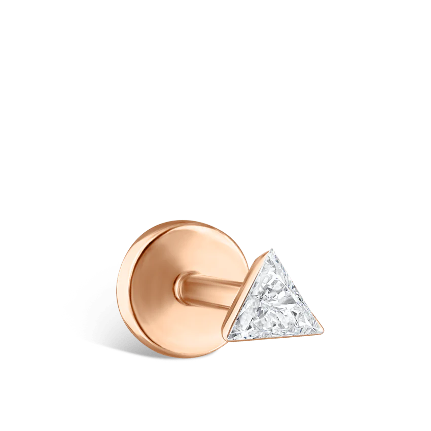 Invisible Set Triangle Diamond Threaded Stud Earring - Image 57