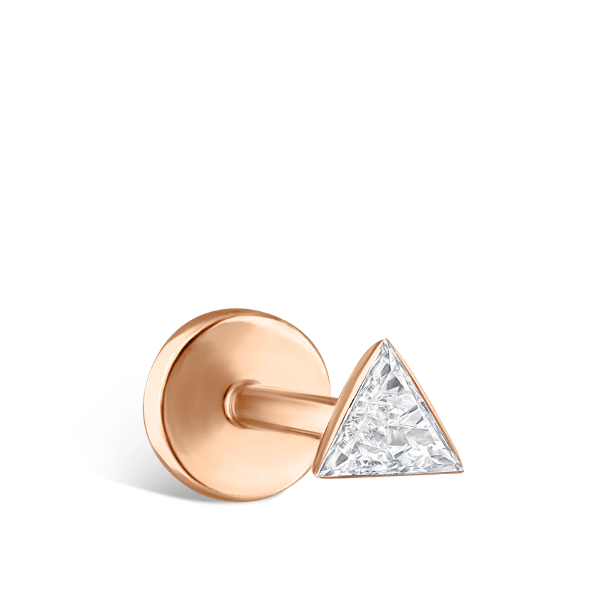 Invisible Set Triangle Diamond Threaded Stud Earring - Image 62