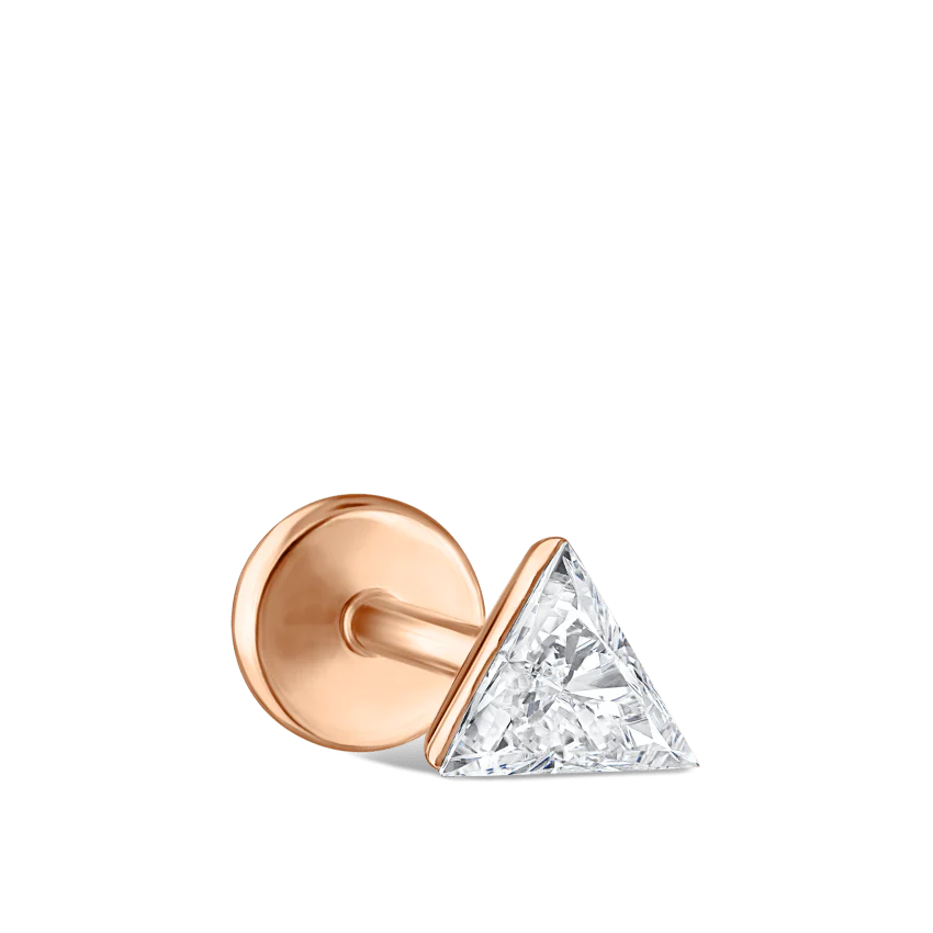 Invisible Set Triangle Diamond Threaded Stud Earring - Image 71