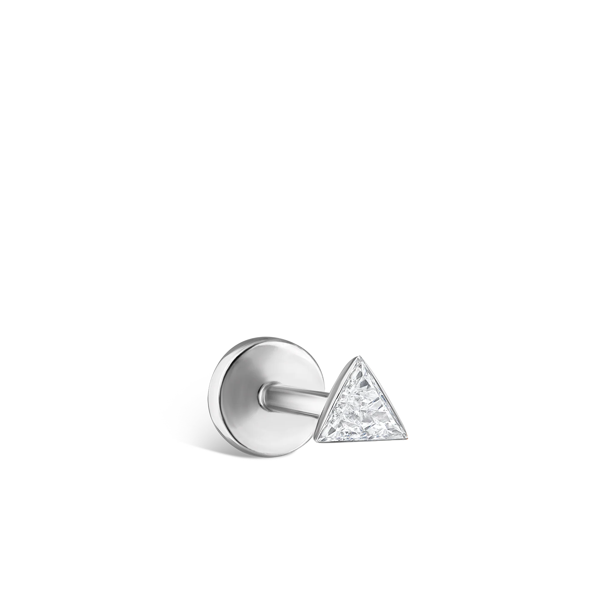 Invisible Set Triangle Diamond Threaded Stud Earring - Image 88