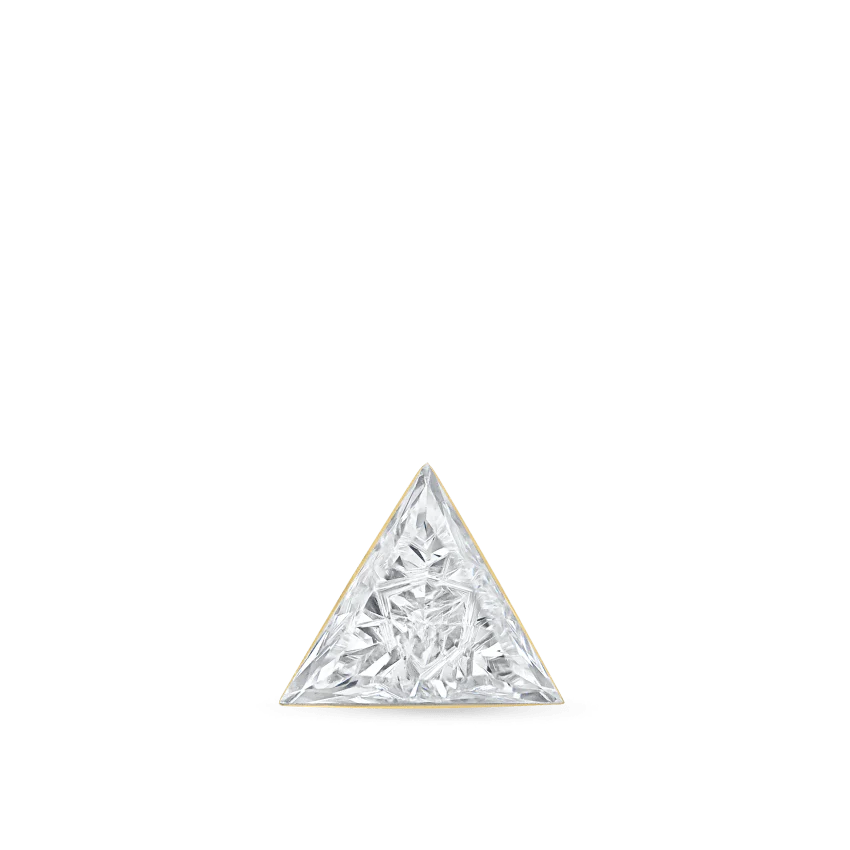 Invisible Set Triangle Diamond Threaded Stud Earring With Titanium Backing - Image 53