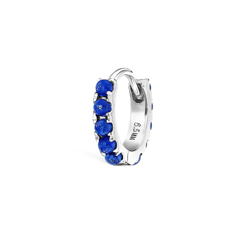 Lapis Eternity Hoop Earring - Image 2