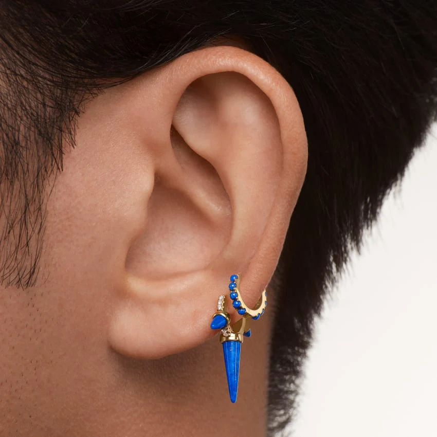 Lapis Eternity Hoop Earring - Image 4