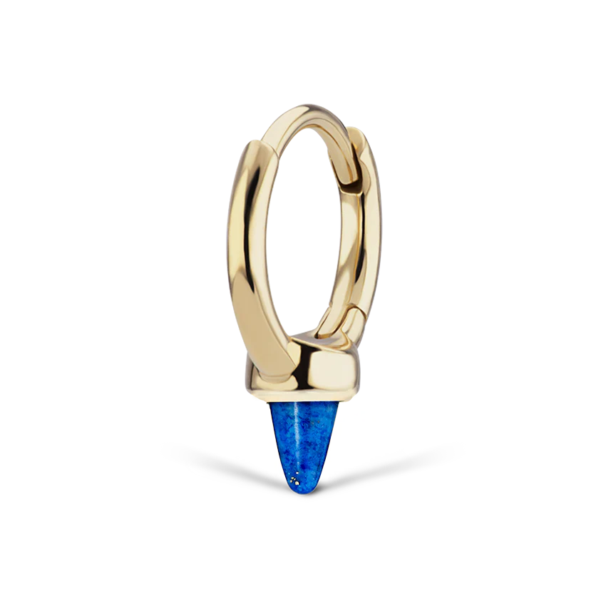 Lapis Single Short Spike Non-Rotating Earring (Non-Rotating) - Image 12