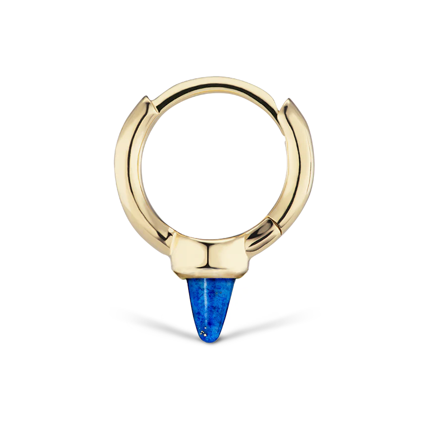 Lapis Single Short Spike Non-Rotating Earring (Non-Rotating) - Image 13