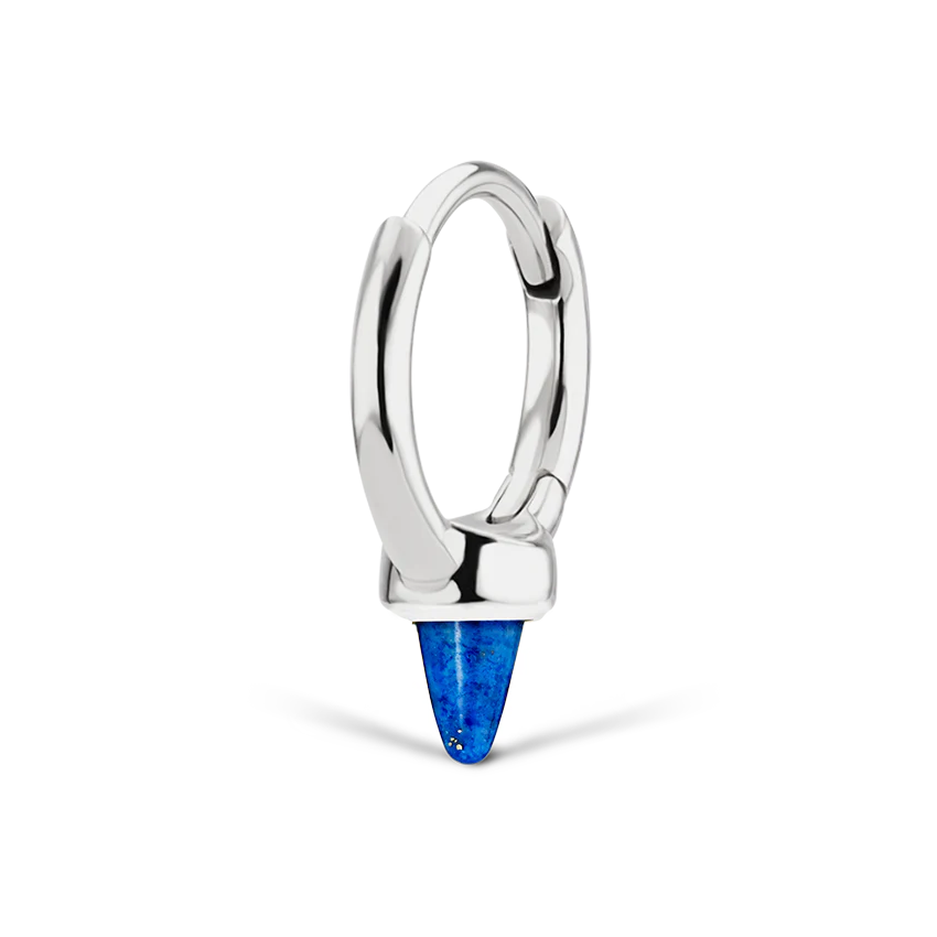 Lapis Single Short Spike Non-Rotating Earring (Non-Rotating) - Image 6