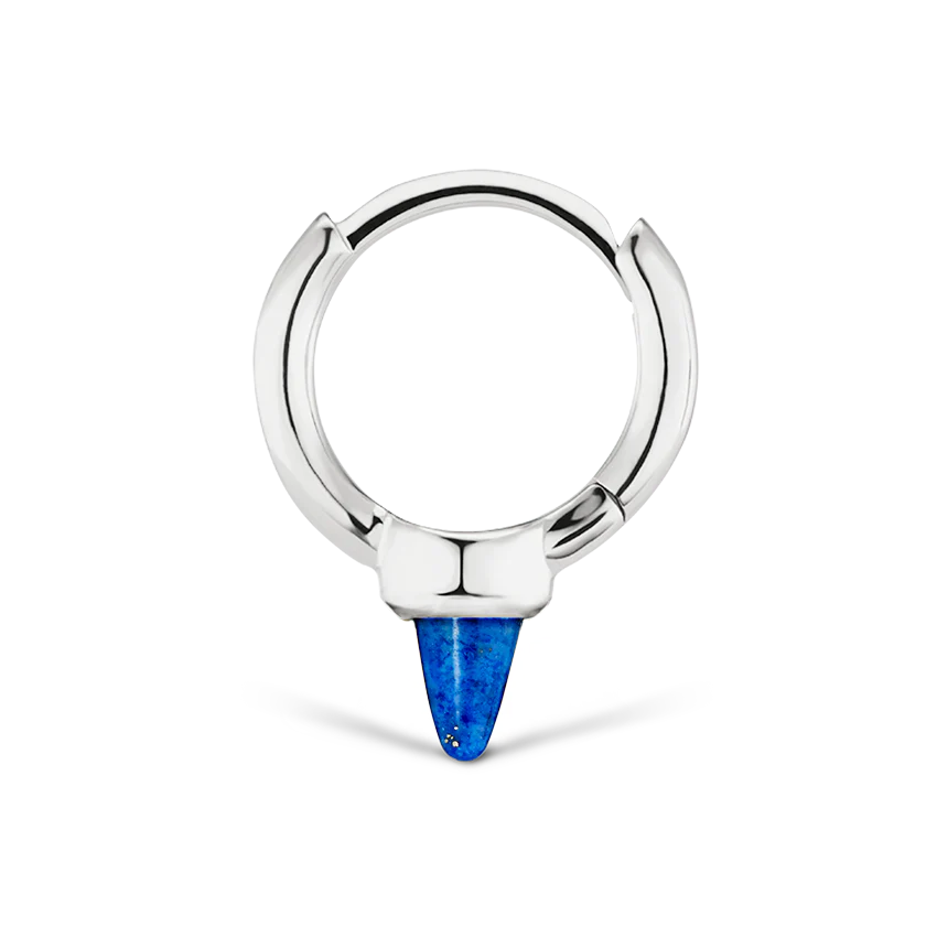 Lapis Single Short Spike Non-Rotating Earring (Non-Rotating) - Image 7