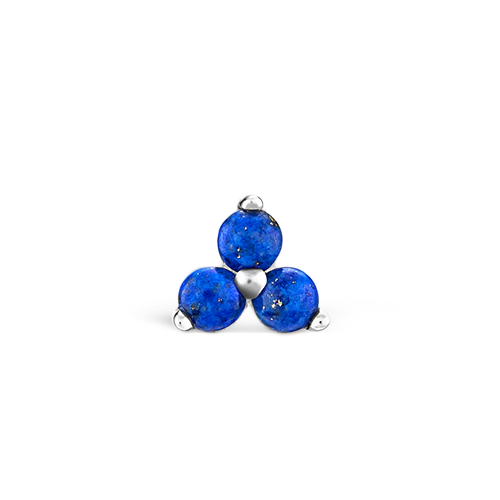 Lapis Trinity Stud Earring - Image 4