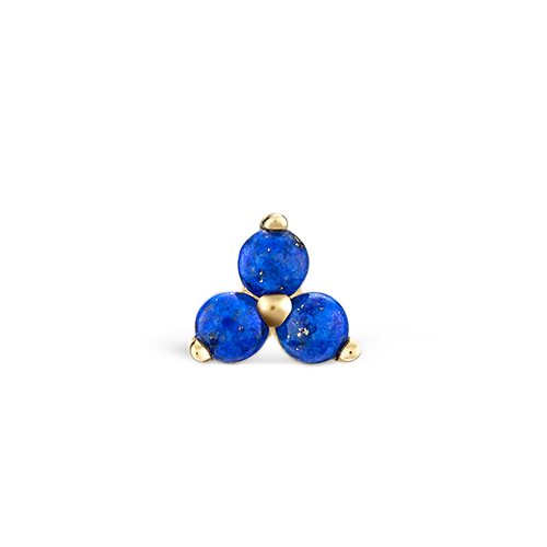 Lapis Trinity Stud Earring - Image 7