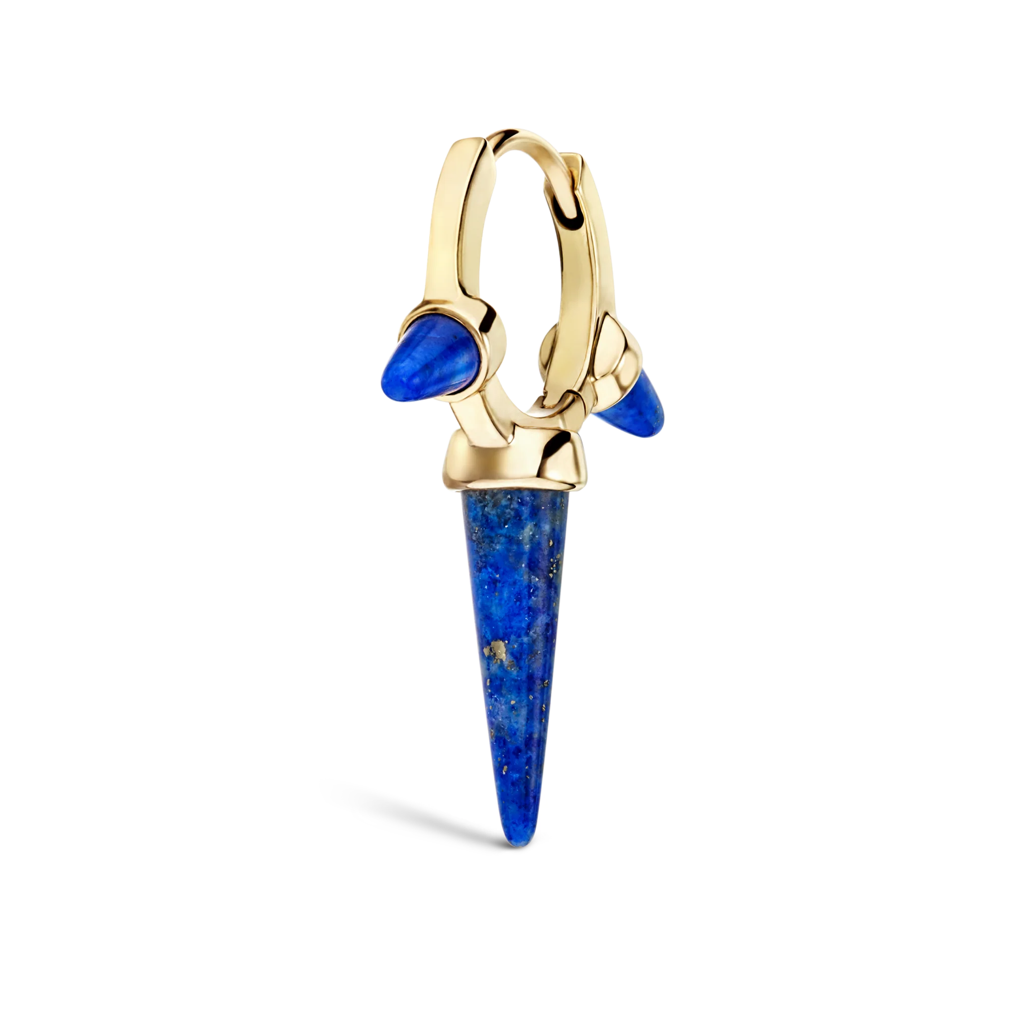 Lapis Triple Long Spike Hoop Earring - Image 18