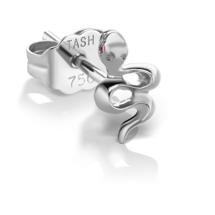 Snake with Ruby Eyes Earstud - Image 3