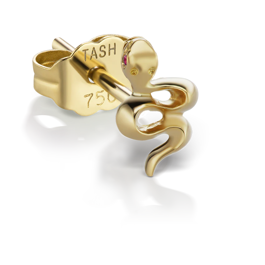 Snake with Ruby Eyes Earstud - Image 5