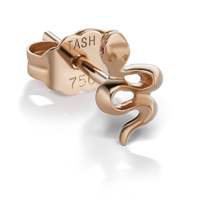 Snake with Ruby Eyes Earstud - Image 7