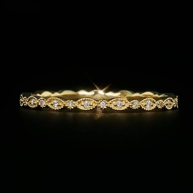 Marquise Diamond Micropavé Finger Ring - Image 26
