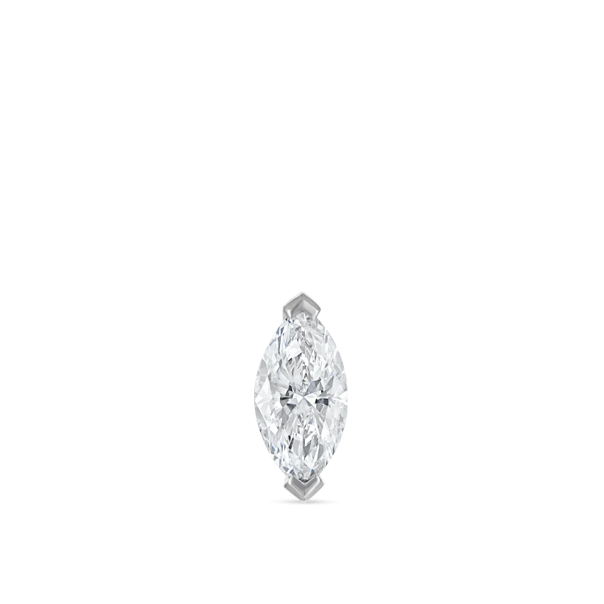 Marquise Diamond Stud Earring - Image 10