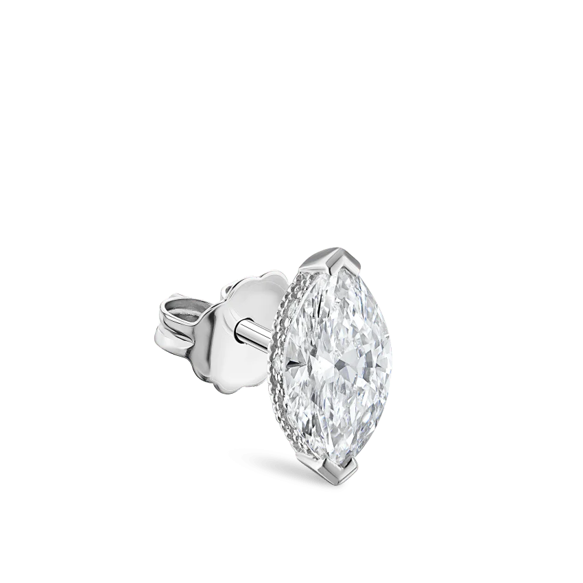 Marquise Diamond Stud Earring - Image 12