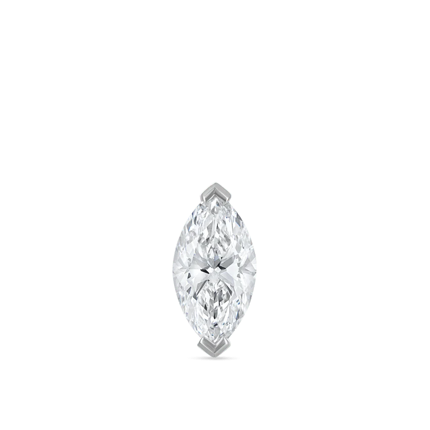 Marquise Diamond Stud Earring - Image 15