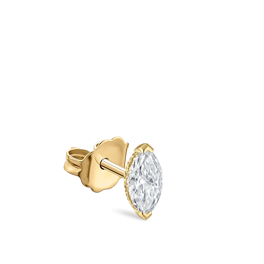 Marquise Diamond Stud Earring - Image 17
