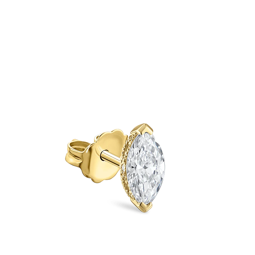 Marquise Diamond Stud Earring - Image 21