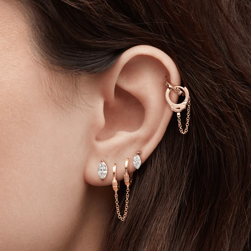 Marquise Diamond Stud Earring - Image 38