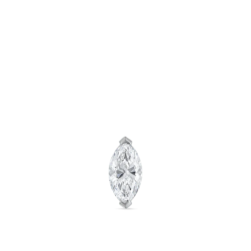 Marquise Diamond Stud Earring - Image 4