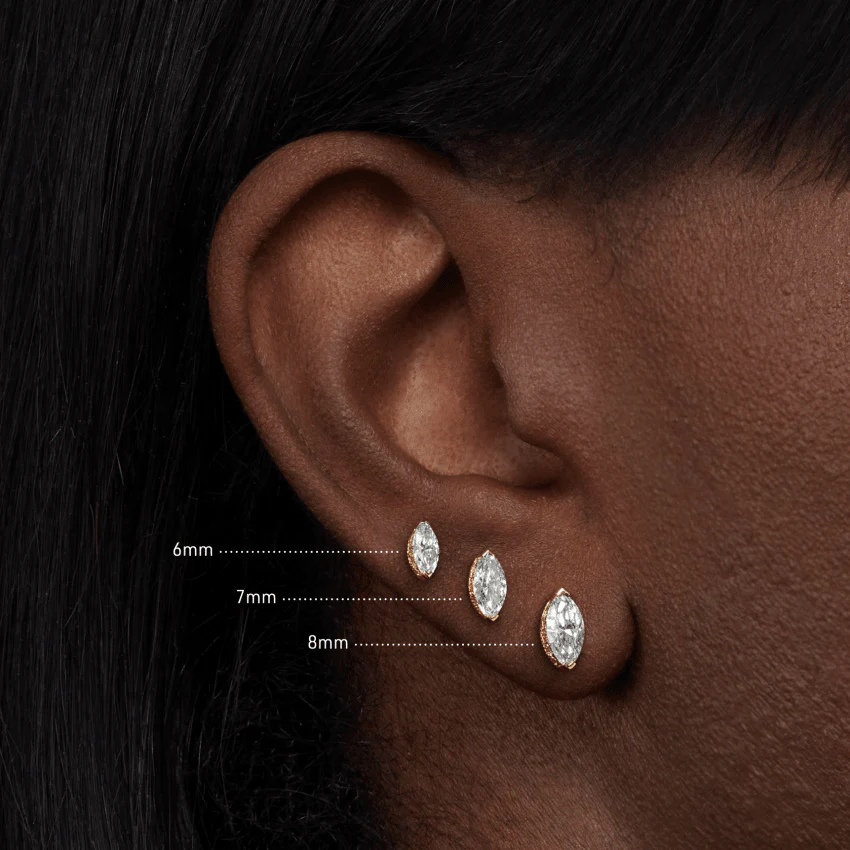 Marquise Diamond Stud Earring - Image 46