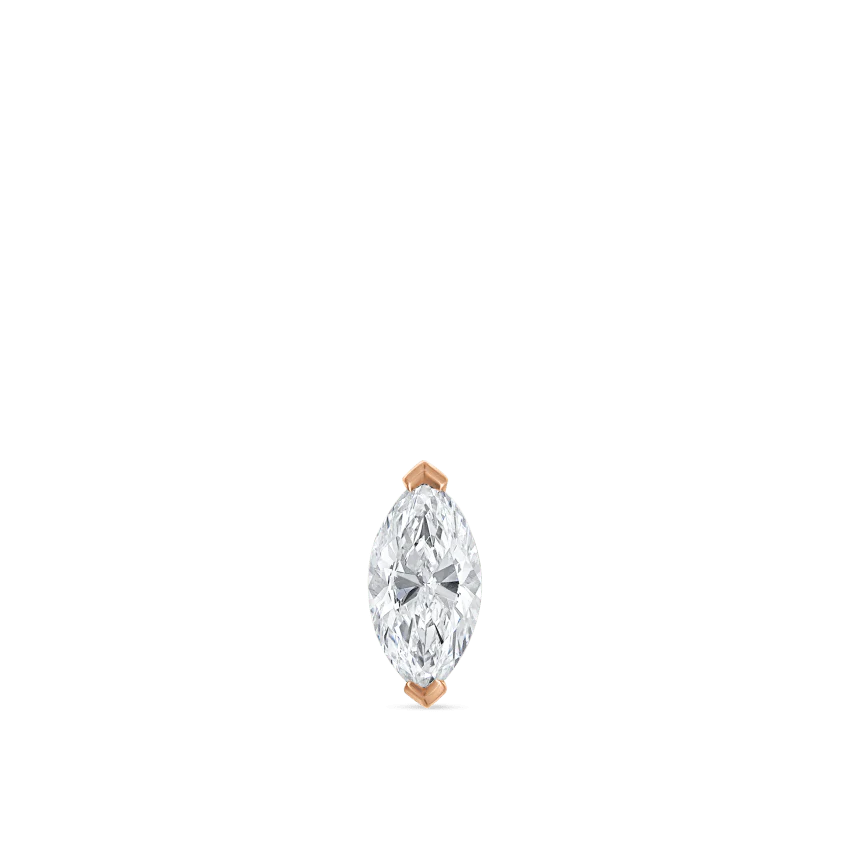 Marquise Diamond Threaded Stud Earring - Image 51