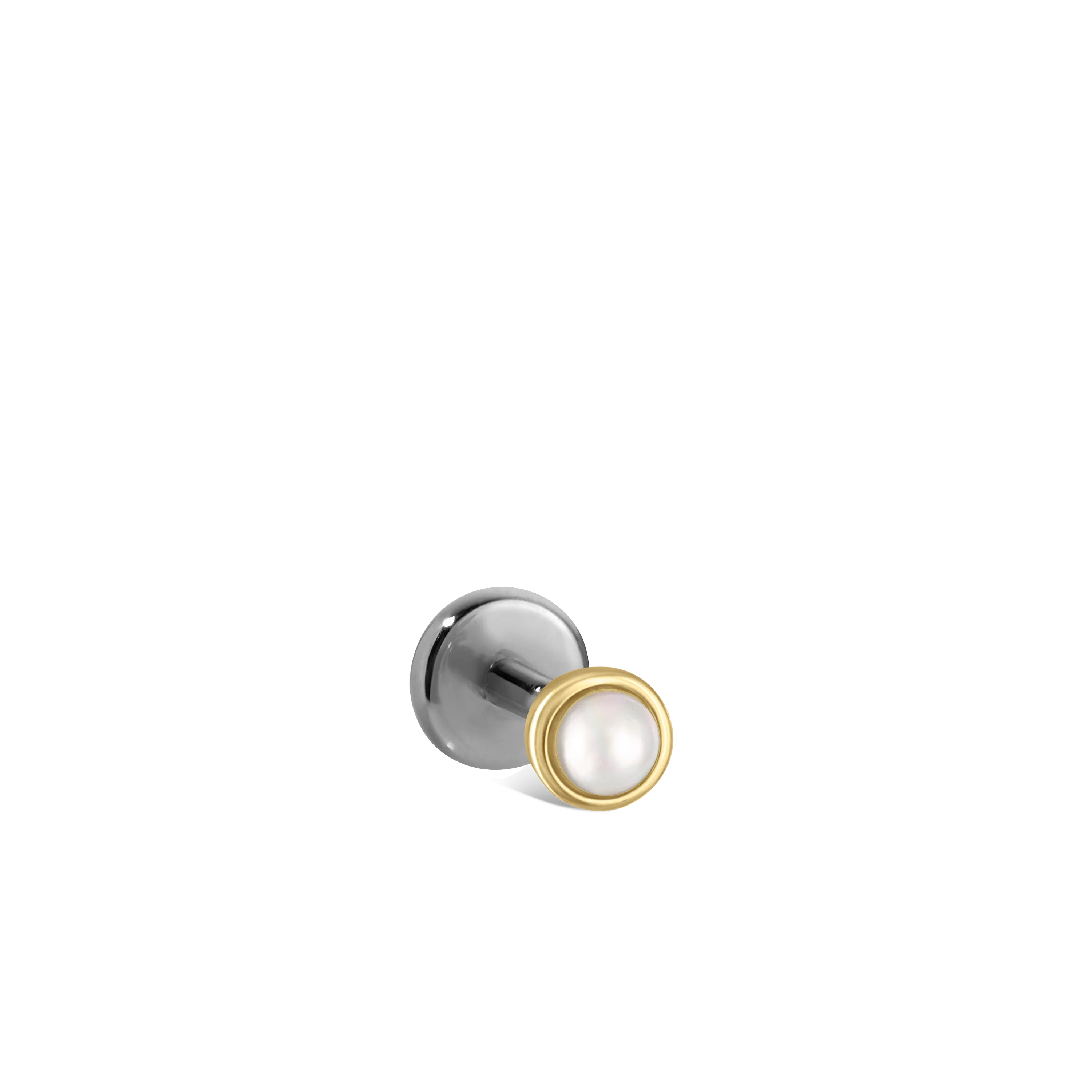 Natural Pearl Threaded Stud Earring With Titanium Backing - Image 17