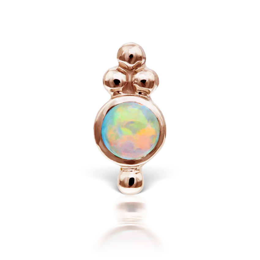 Opal Four Ball Trinity Threaded Stud Earring - Image 8