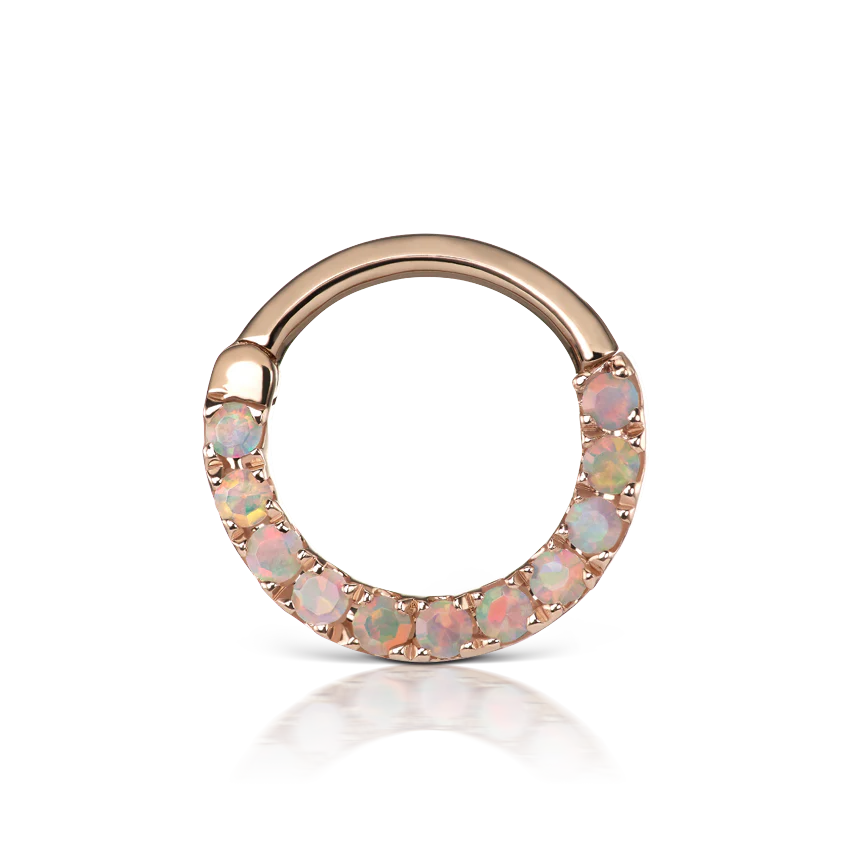 Opal Horizontal Eternity Hoop Earring - Image 18