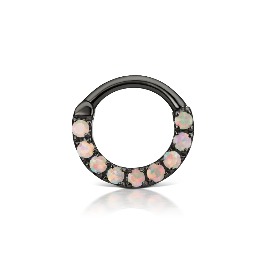 Opal Horizontal Eternity Hoop Earring - Image 23