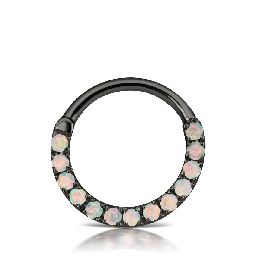 Opal Horizontal Eternity Hoop Earring - Image 26
