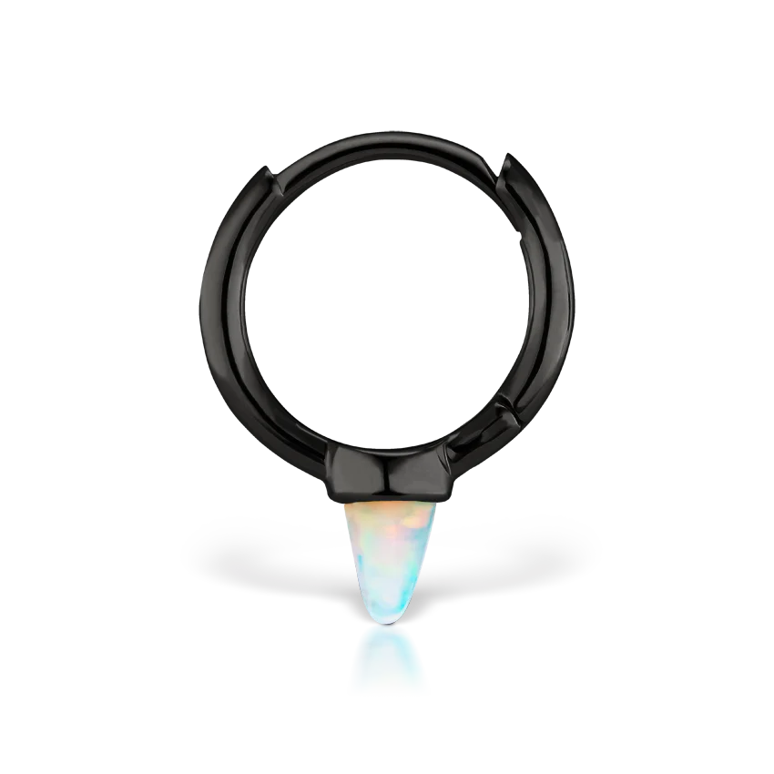 Opal Single Short Spike Hoop Earring (Non-Rotating) - Image 3