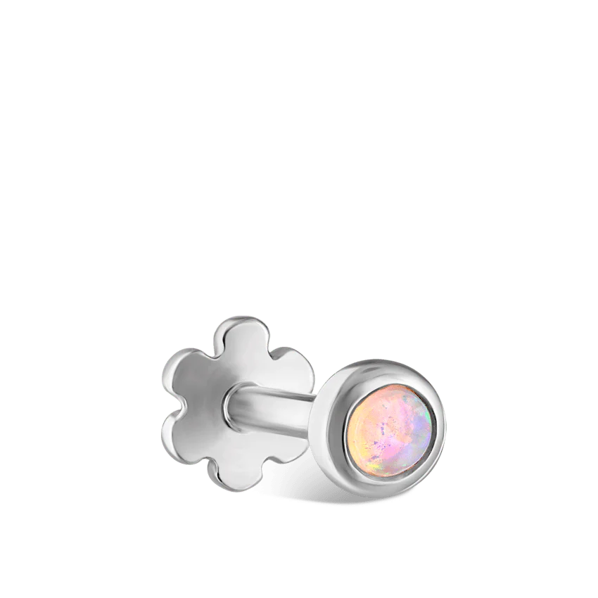 Opal Threaded Stud Earring - Image 2