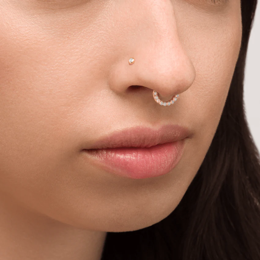 Opal Threaded Stud Earring - Image 5