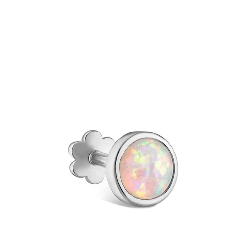 Opal Threaded Stud Earring With Titanium Backing - Image 11