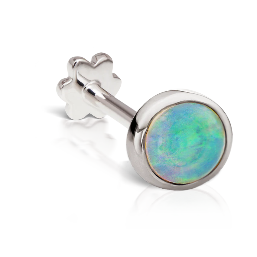 Opal Threaded Stud Earring With Titanium Backing - Image 14