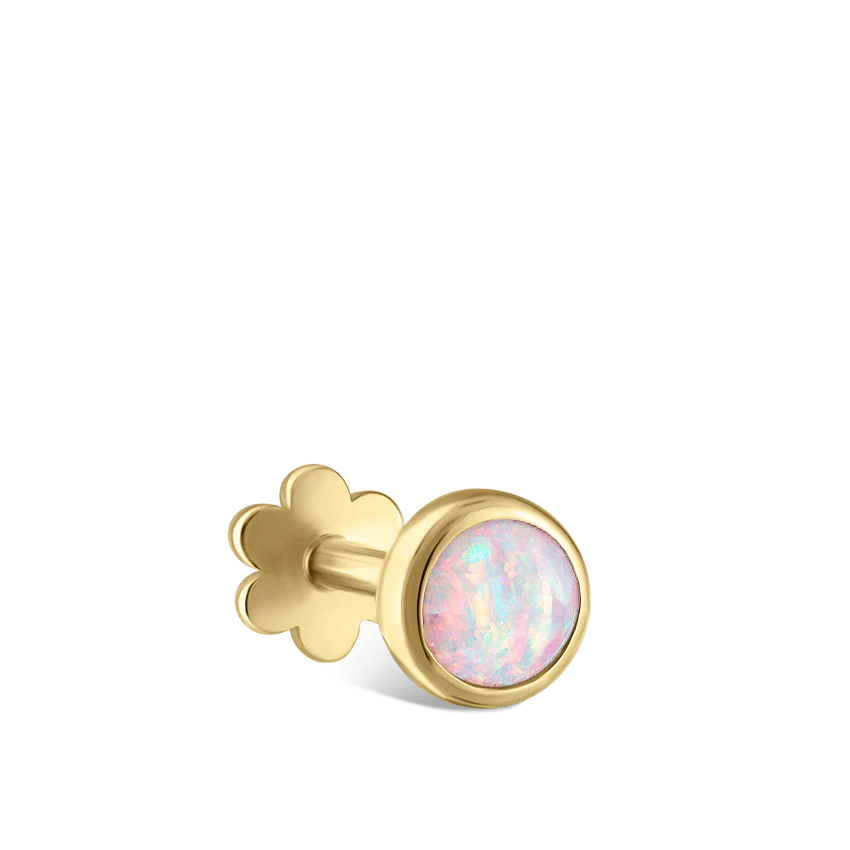 Opal Threaded Stud Earring With Titanium Backing - Image 21