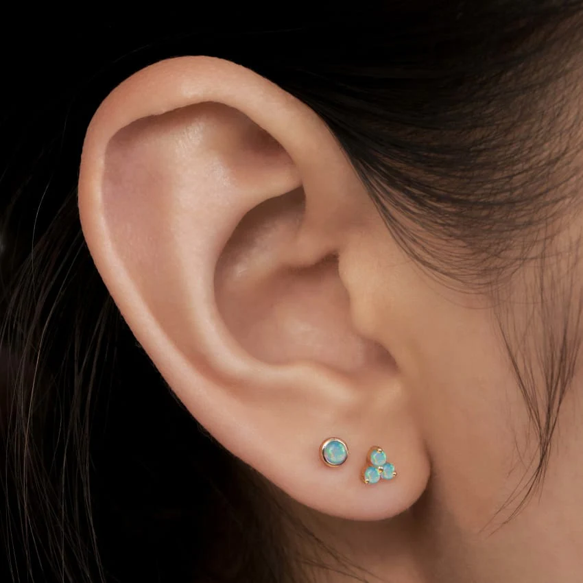 Opal Threaded Stud Earring With Titanium Backing - Image 22