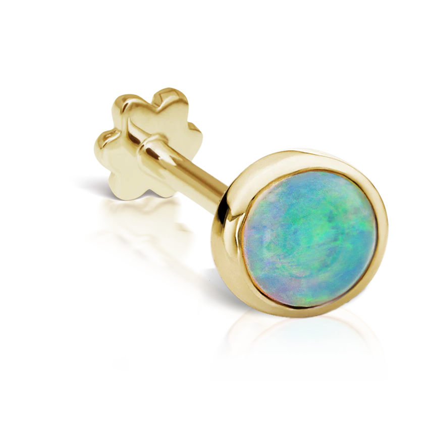 Opal Threaded Stud Earring With Titanium Backing - Image 28