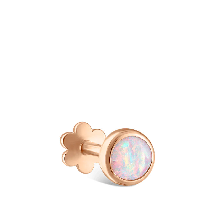 Opal Threaded Stud Earring With Titanium Backing - Image 35