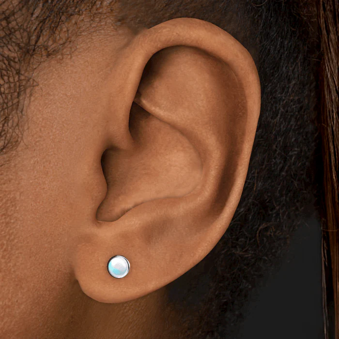 Opal Threaded Stud Earring With Titanium Backing - Image 40