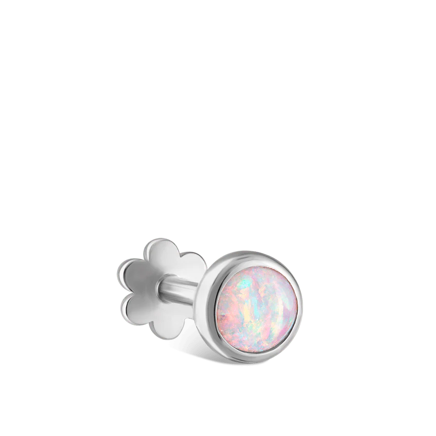 Opal Threaded Stud Earring With Titanium Backing - Image 7